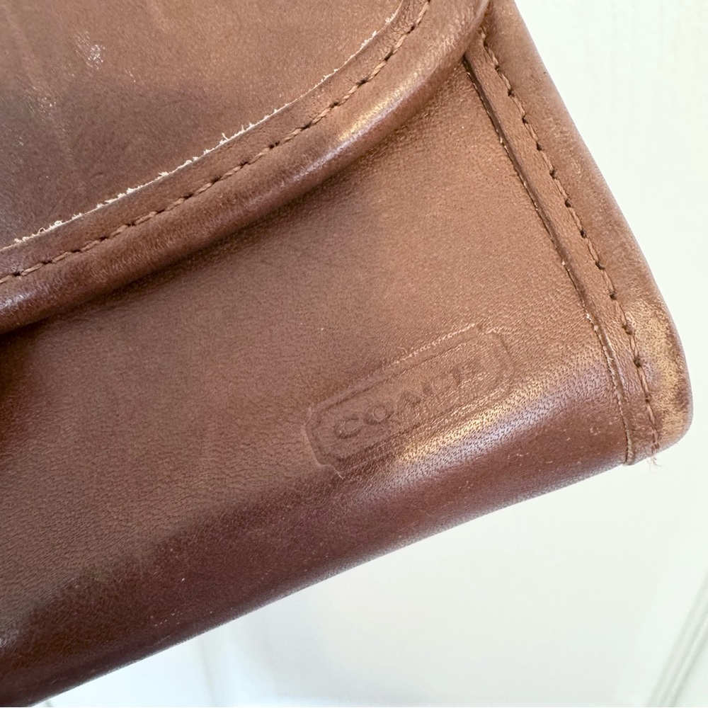Coach Vintage Brown Leather Wallet & Key Case - Picture 9 of 16